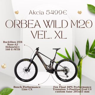 Orbea Wild M20 vo veľkosti XL. Pôvodná cena 7299€ teraz iba 5499€ 🥳 Viac info na⬇️...
